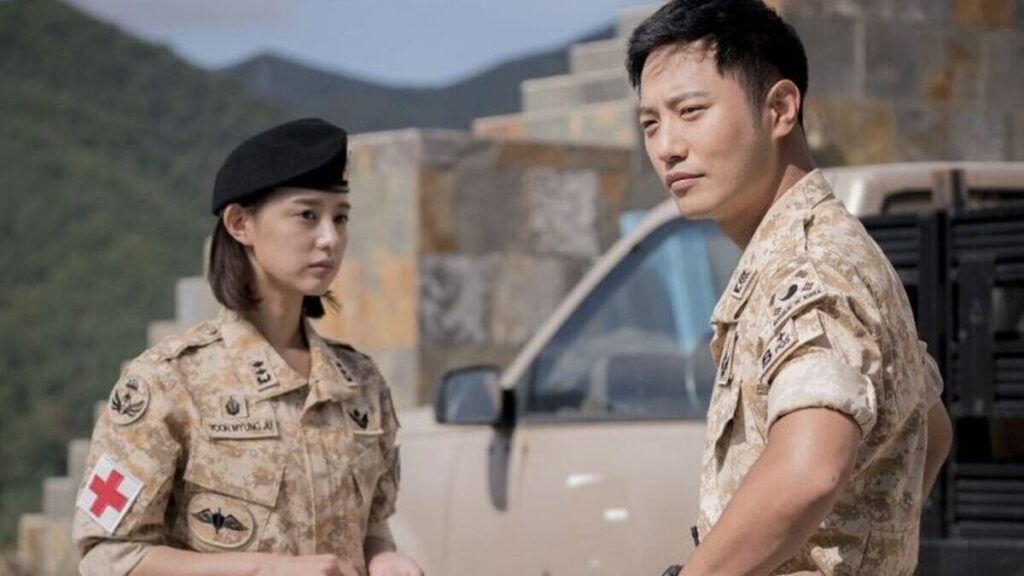 nonton drakor descendants of the sun kim ji won jin goo viu